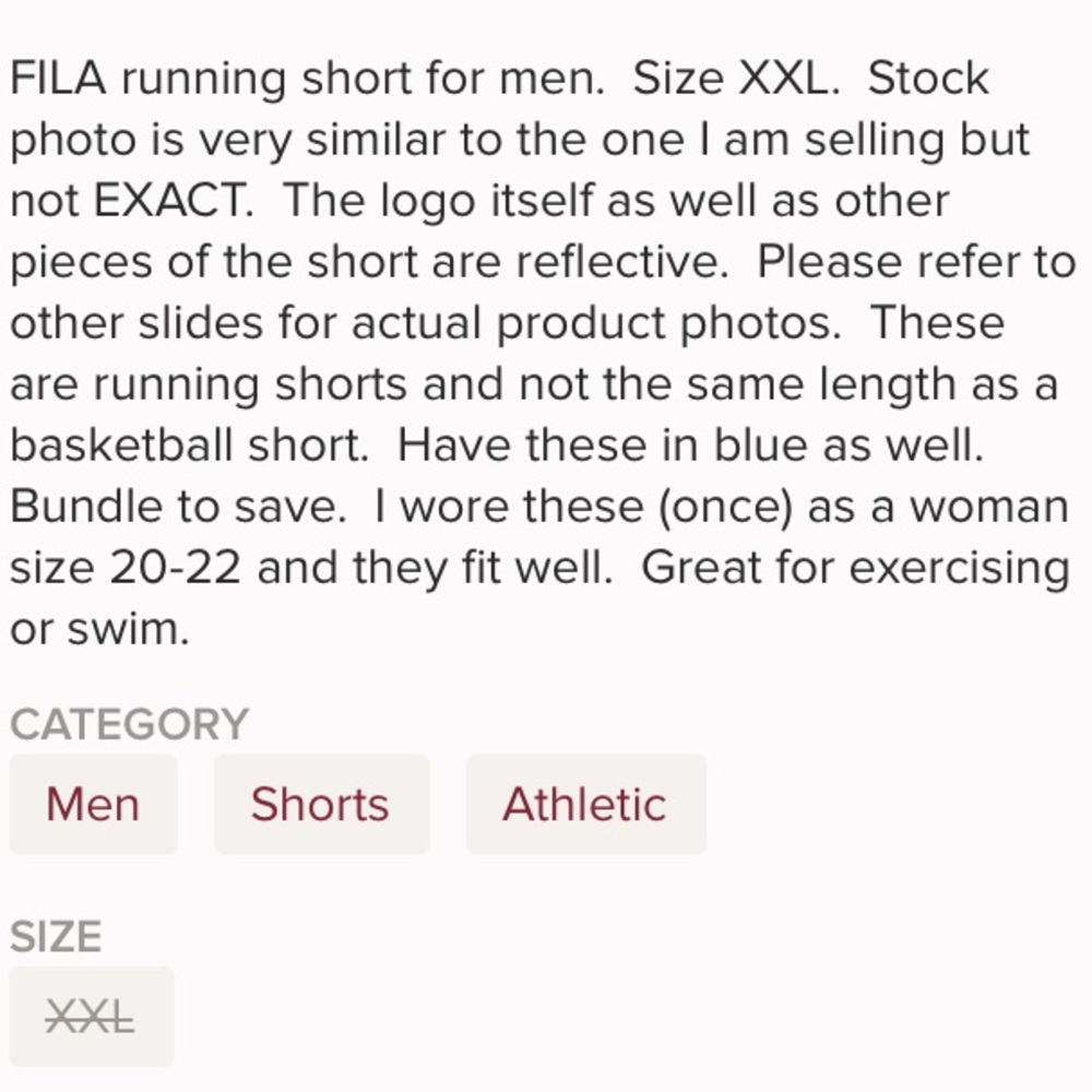 Fila Reflective Running Short - Picture 7 of 7